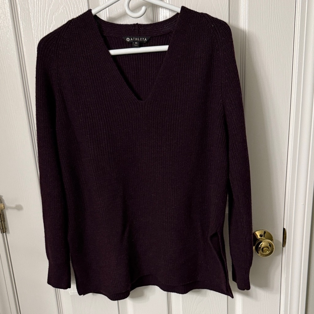 Athleta V-Neck Tunic Sweater